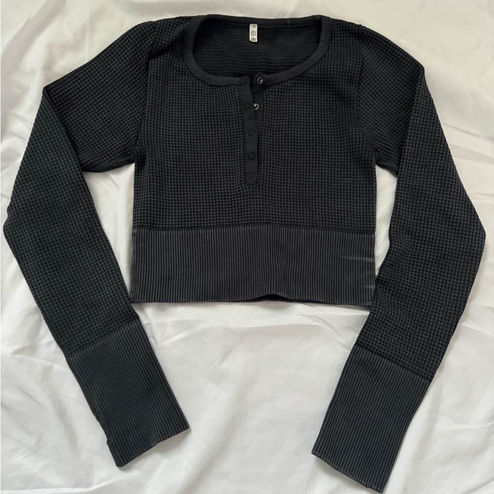 Aerie Black Long Sleeve Top